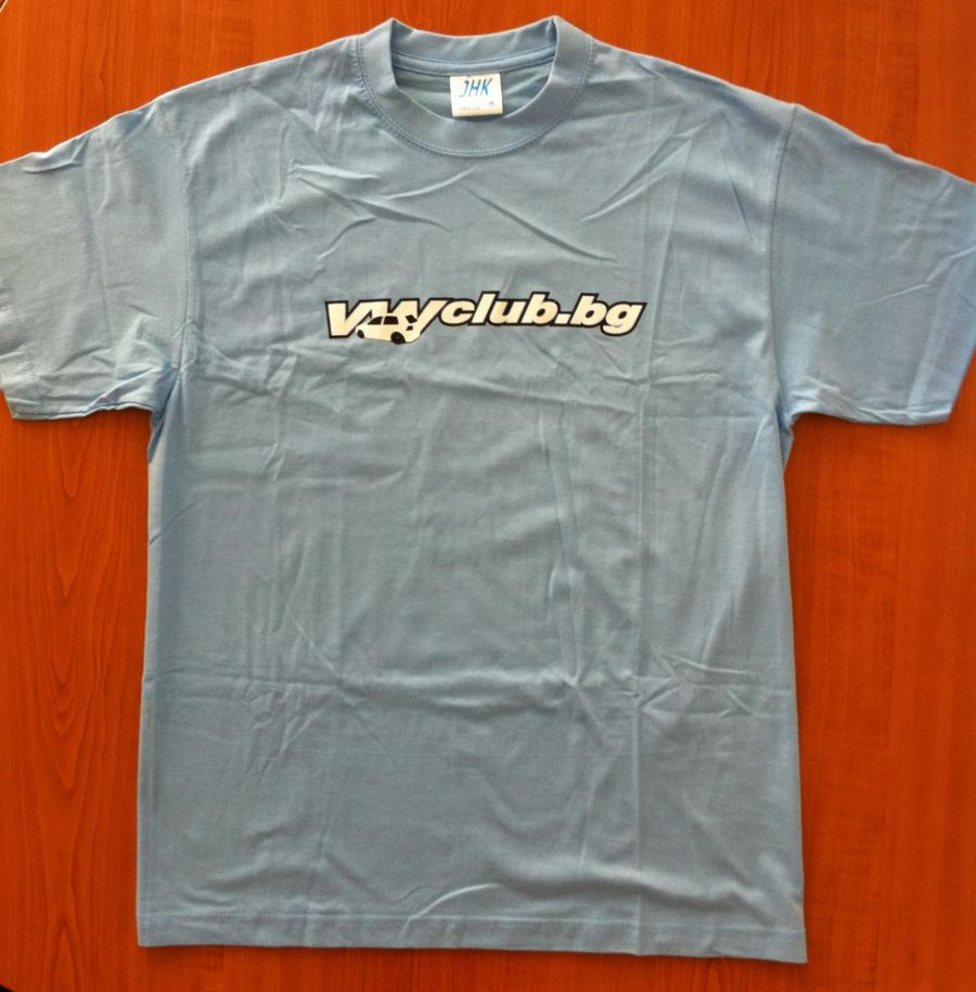Мъжка тениска vwclub.bg 2011 - светло синя