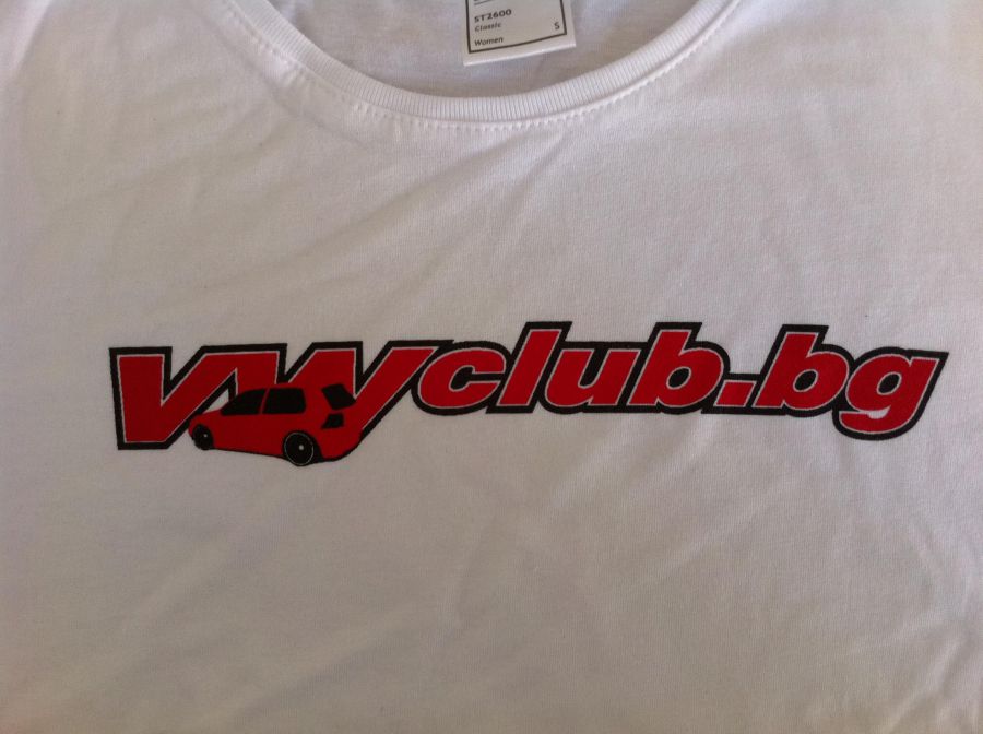 Мъжка тениска vwclub.bg 2011 - детайл