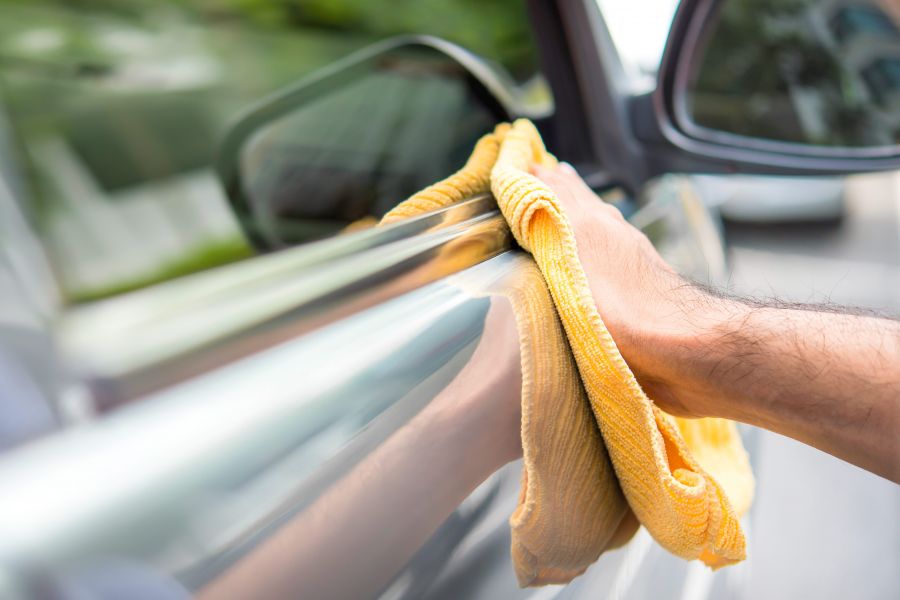 cleaning car